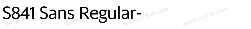 S841 Sans Regular字体转换